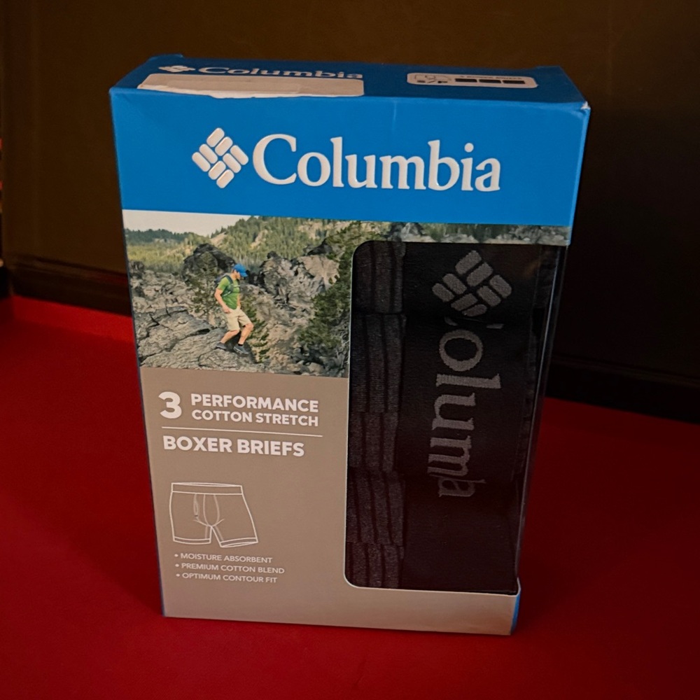 Columbia Black Performance Boxer Briefs